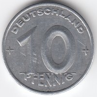 ГДР 10 пфеннигов 1949 год
