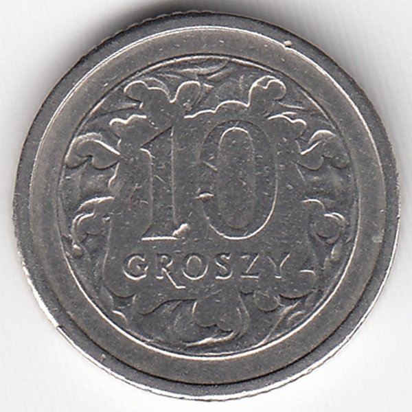 Польша 10 грошей 1998 год