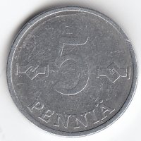 Финляндия 5 пенни 1978 год