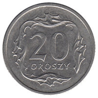 Польша 20 грошей 2002 год