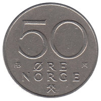 Норвегия 50 эре 1974 год