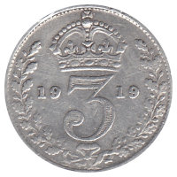 Великобритания 3 пенса 1919 год