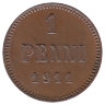 Финляндия (Великое княжество) 1 пенни 1911 год 