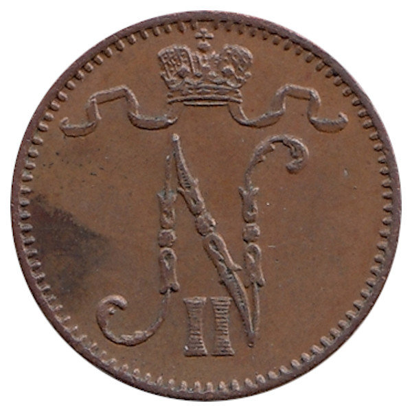 Финляндия (Великое княжество) 1 пенни 1911 год 
