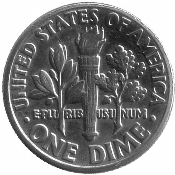 США 10 центов 1984 год (D)