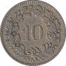 Швейцария 10 раппенов 1880 год