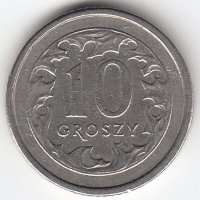 Польша 10 грошей 1992 год