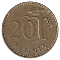 Финляндия 20 пенни 1973 год