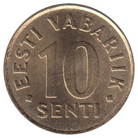 Эстония 10 сентов 2002 год (UNC)