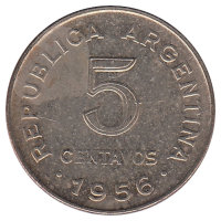 Аргентина 5 сентаво 1956 год