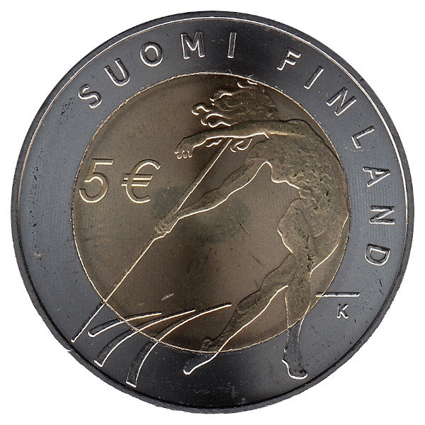 Финляндия 5 евро 2005 год (Х чемпионат мира по легкой атлетике)