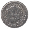 Швейцария 1/2 франка 1975 год