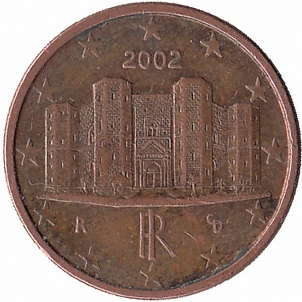 Италия 1 евроцент 2002 год