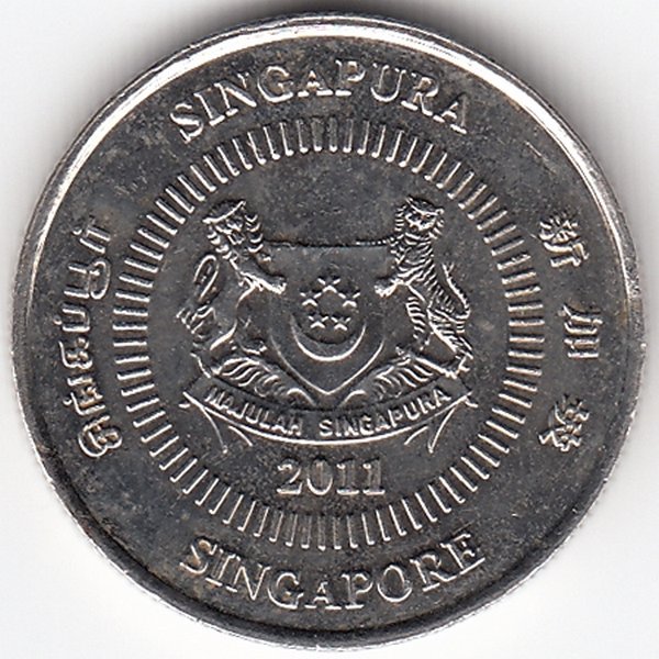 Сингапур 10 центов 2011 год