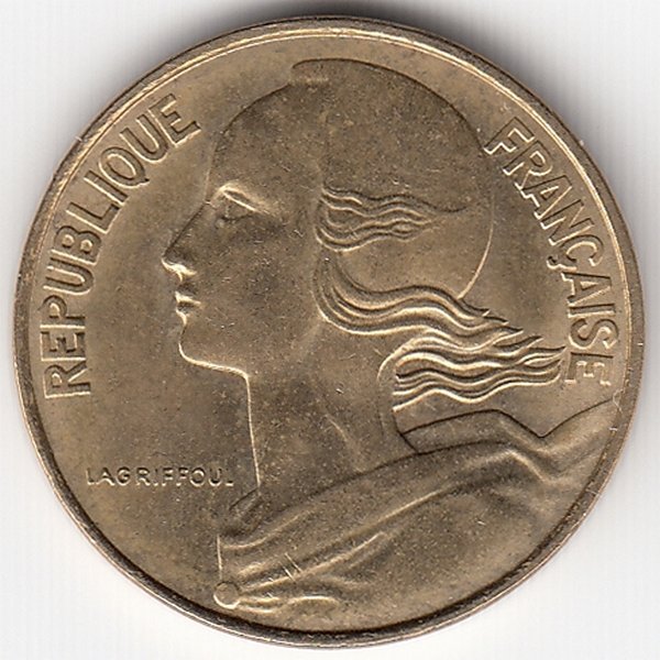 Франция 10 сантимов 1983 год