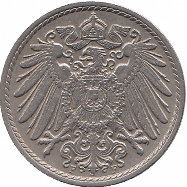 Германия 5 пфеннигов 1914 год (F)