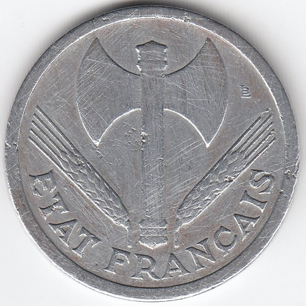 Франция 2 франка 1943 год