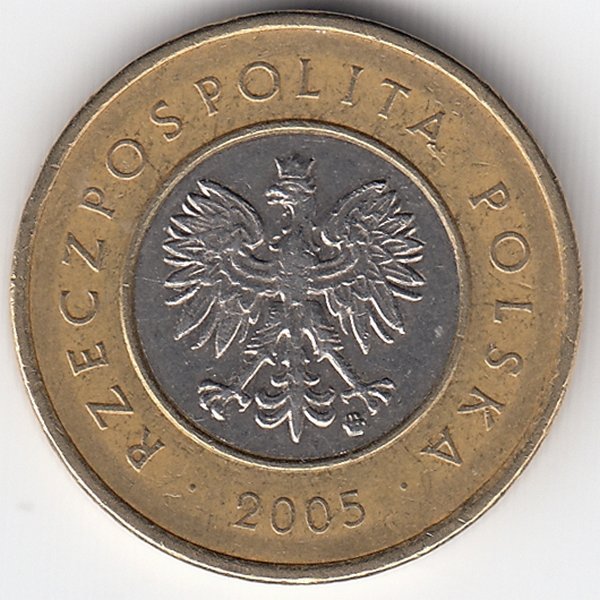 Польша 2 злотых 2005 год