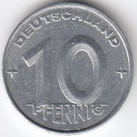 ГДР 10 пфеннигов 1952 год (A)