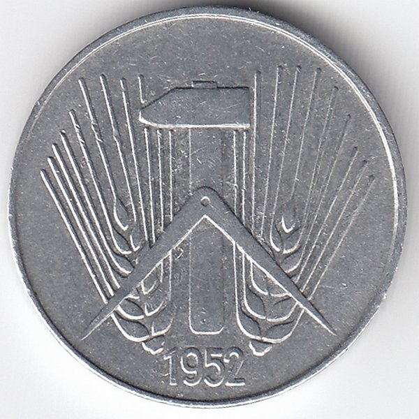 ГДР 10 пфеннигов 1952 год (A)