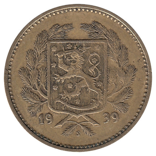 Финляндия 5 марок 1939 год