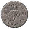 Великобритания 6 пенсов 1951 год