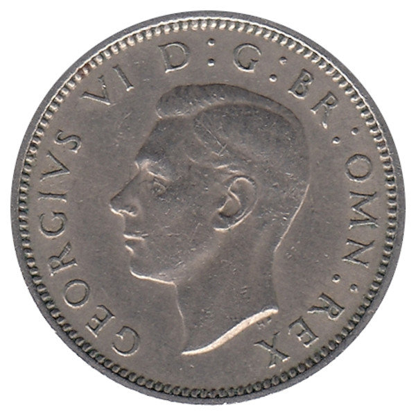 Великобритания 6 пенсов 1951 год