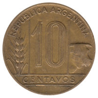 Аргентина 10 сентаво 1949 год
