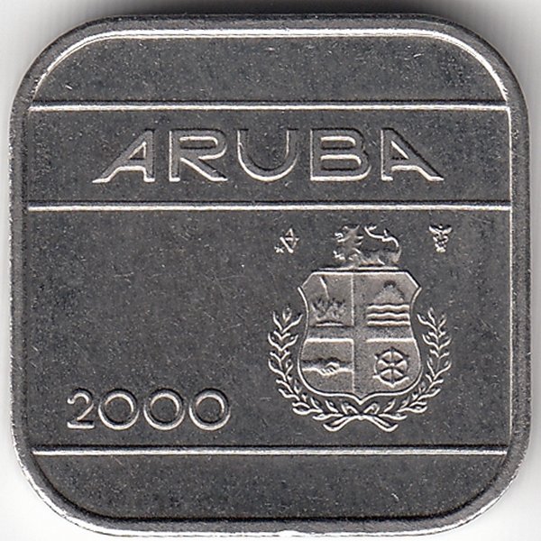 Аруба 50 центов 2000 год (UNC)