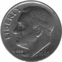 США 10 центов 1965 год