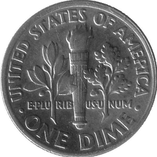 США 10 центов 1965 год