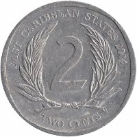Восточные Карибы 2 цента 2004 год
