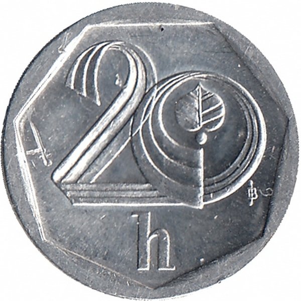 Чехия 20 геллеров 2000 год (UNC)