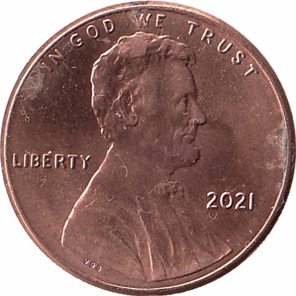 США 1 цент 2021 год