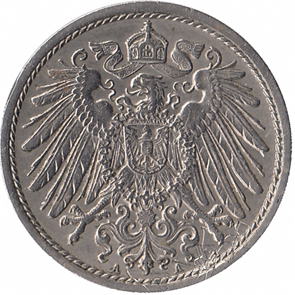 Германия 10 пфеннигов 1908 год (А)