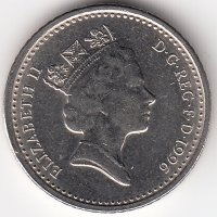 Великобритания 5 пенсов 1996 год