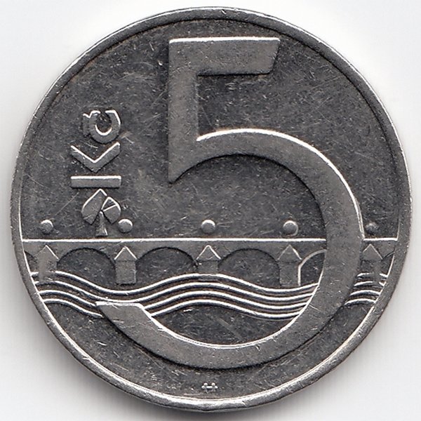 Чехия 5 крон 1994 год