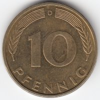 ФРГ 10 пфеннигов 1995 год (D)