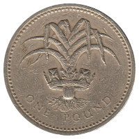 Великобритания 1 фунт 1985 год