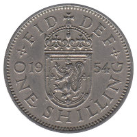 Великобритания 1 шиллинг 1954 год (Герб Шотландии)