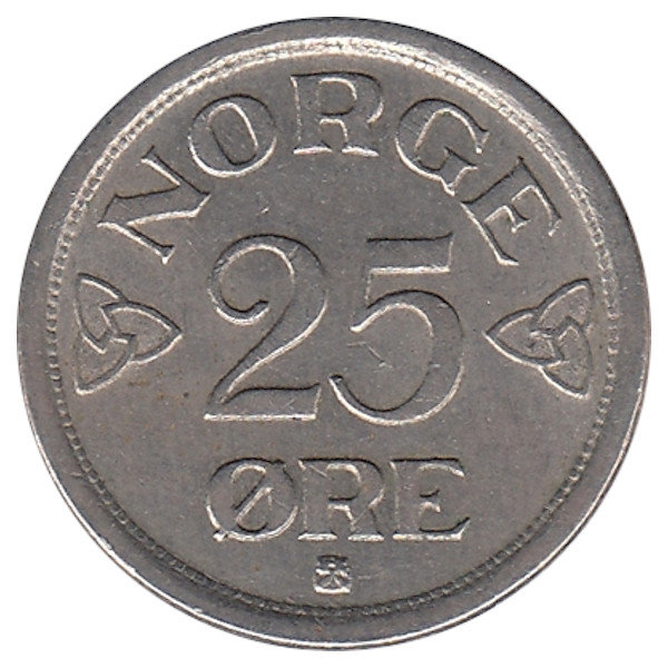 Норвегия 25 эре 1952 год