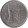 США 25 центов 2001 год (P). Нью-Йорк.