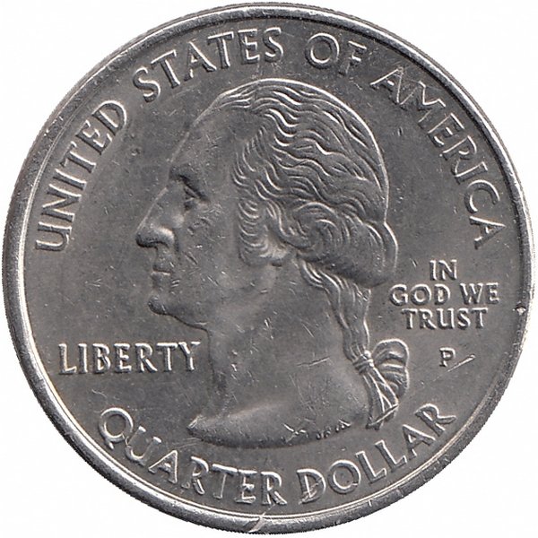 США 25 центов 2001 год (P). Нью-Йорк.