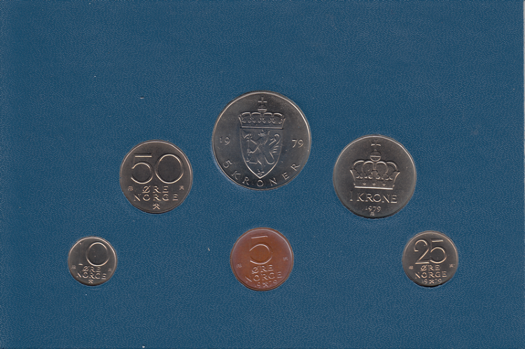 Норвегия набор монет 6 штук 1979 год