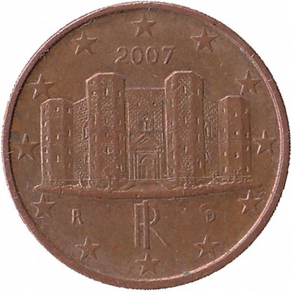 Италия 1 евроцент 2007 год