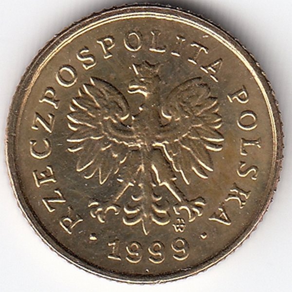 Польша 1 грош 1999 год