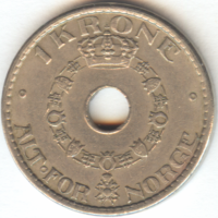 Норвегия 1 крона 1939 год