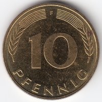 ФРГ 10 пфеннигов 1995 год (F)