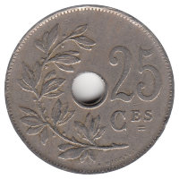 Бельгия (Belgique) 25 сантимов 1923 год