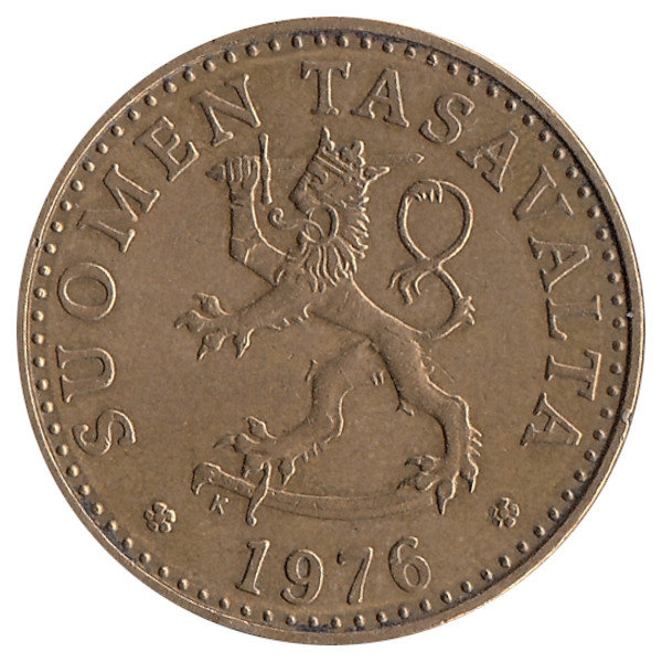Финляндия 20 пенни 1976 год